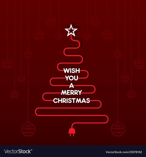 Creative merry christmas tree design Royalty Free Vector