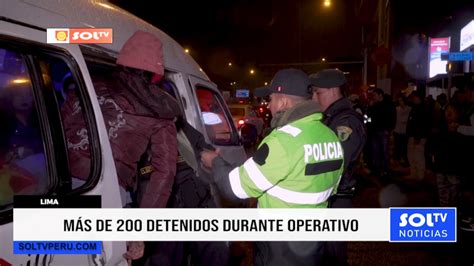 Operativo Policial En Lima Detenidos Y Bandas Desarticuladas