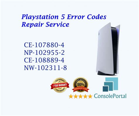 Playstation 5 PS5 Error Code Repair PS5 Repair Service