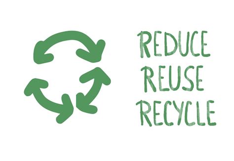 Premium Vector Reduce Reuse Recycle Concept Vector Text Design