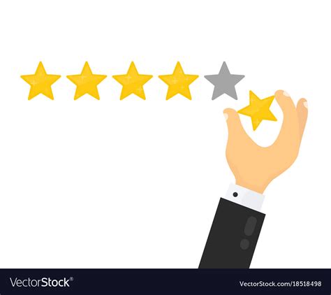 Businessman Hand Giving Five Star Rating Vector Image