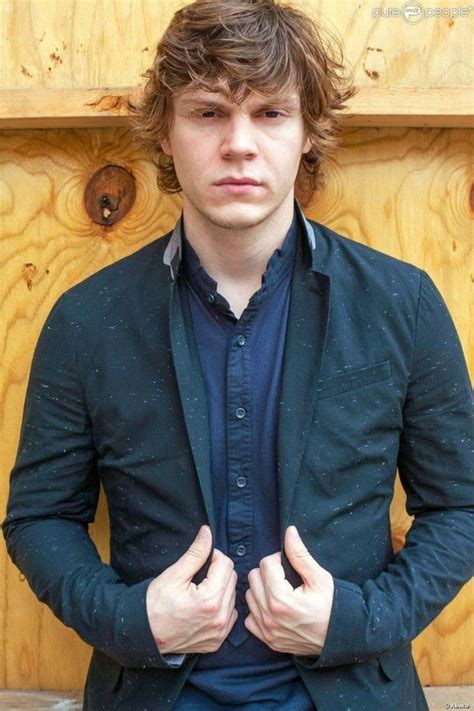 Handsome Evan Peters With Brunette Curly Hair Rare Aesthetic And Cute