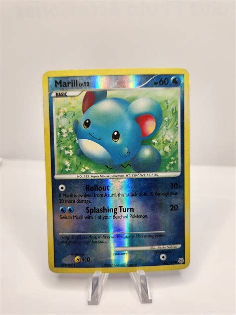 Pokemon Card Marill LV 12 Diamond Pearl 88 130 Rev Holo Common TCG