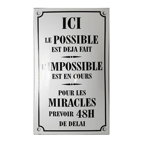 Plaque Maill E Humoristique Ici Le Possible