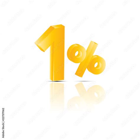 1 Percent One Isolated Vector Stock Vector Adobe Stock