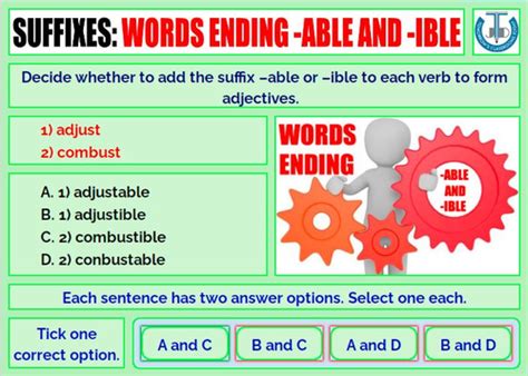 Suffixes Words Ending Able And Ible 58 Boom Cards Teaching Resources