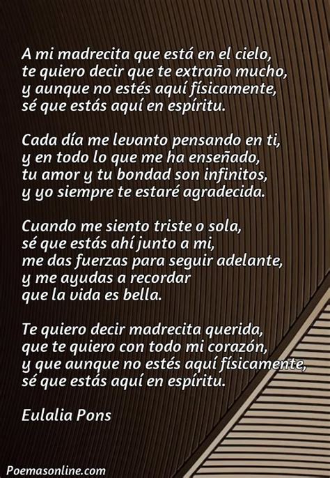 Mejores Poemas Para Una Madre Que Esta En El Cielo Poemas Online