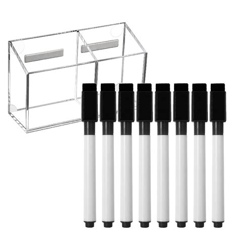 Magnetic Dry Erase Marker Holder, Acrylic Magnet Pen Holder for