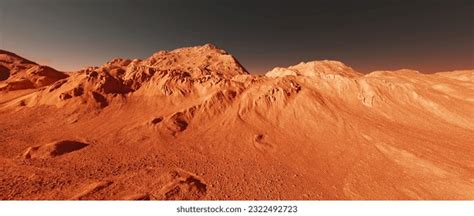 128 Mars Landscape 3d Render Of Imaginary Mars Planet Mountains Images ...