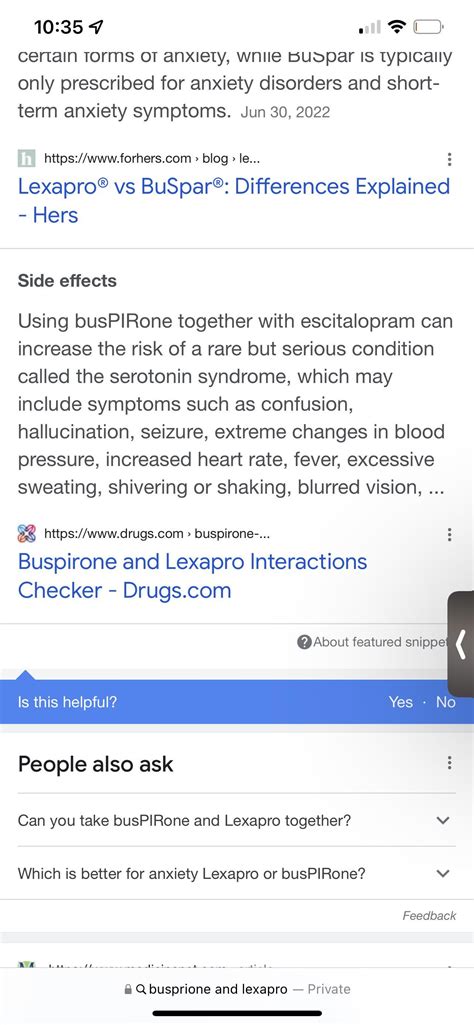 Got Prescribed Busprione Im Currently On 10mg Of Lexapro Im Nervous