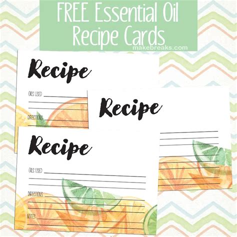 Free Printable Essential Oil Cards Printable Templates