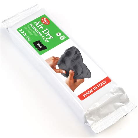 Snapklik Pepy Premium European Air Dry Modeling Clay Black 2 2 Lb Bar