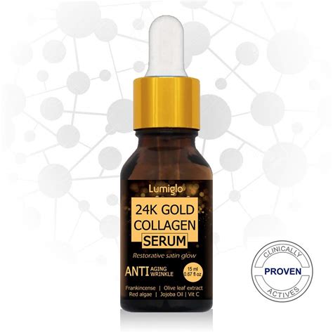 Lumiglo 24k Gold Collagen Serum Anti Aging And Anti Wrinkle