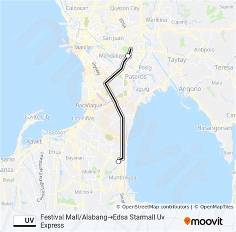 Uv Route Schedules Stops Maps Festival Mall AlabangEdsa