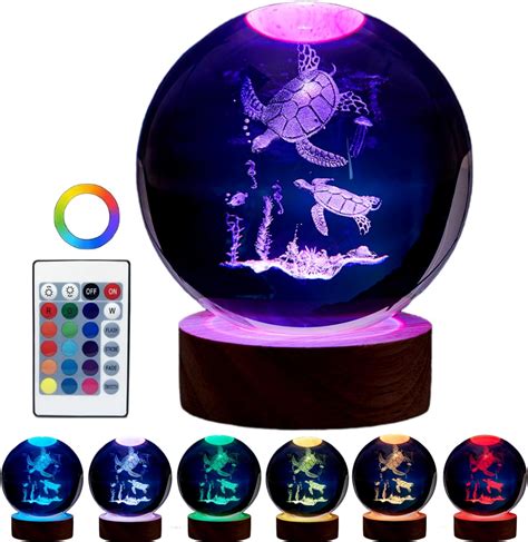 Sea Turtle Crystal Ball Lamp Lifelike D Sea Turtle Night Light