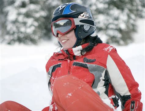 Girl snowboarder stock photo. Image of climate, pursuit - 4430820