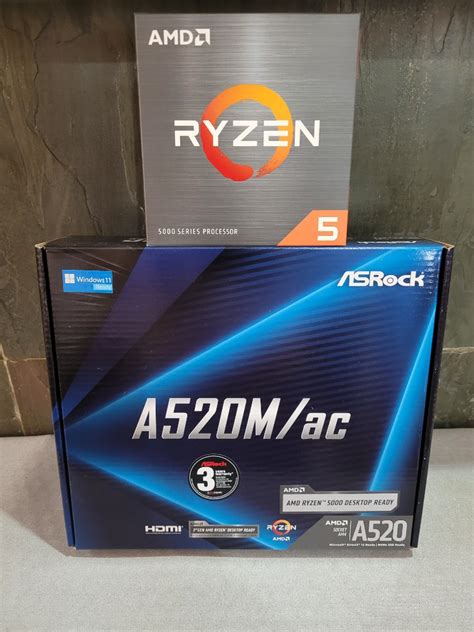 Ryzen 5 5600 Asrock A520mac Motherboard Cpu Mobo Am4 Bundle