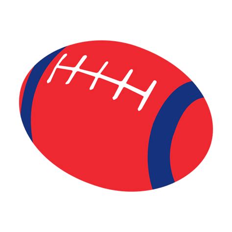 Dise O Png Y Svg De Pelota De Rugby Rojo Azul Para Camisetas