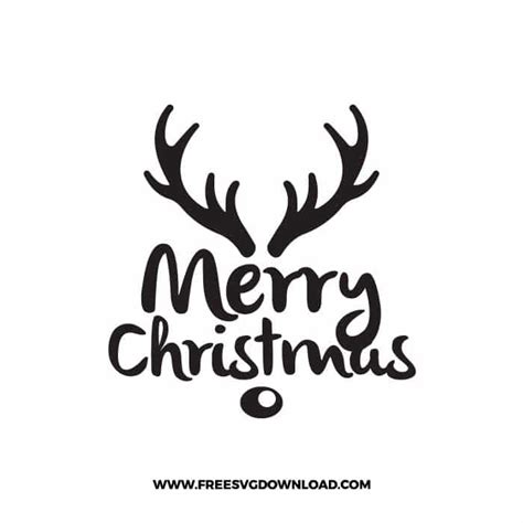 Merry Christmas Rudolph Svg Png Free Christmas Cut Files