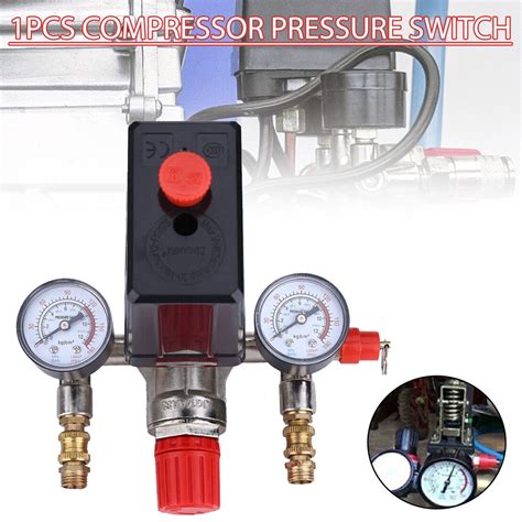 Air Compressor Pressure Switch Control Valve Manifold Regulator Gauges 230v Shopee Thailand