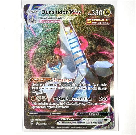 Duraludon Vmax 220203 Alternate Art Aa Secret Rare Evolving Skies Pokemon Tcg Trading Card