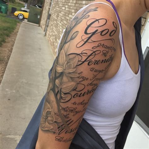 Inspiring Serenity Prayer Tattoo Designs Serenity Courage And