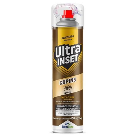 INSETICIDA AEROSOL ULTRA INSET BARATAS E FORMIGAS 300ML 177G Casa Limpa