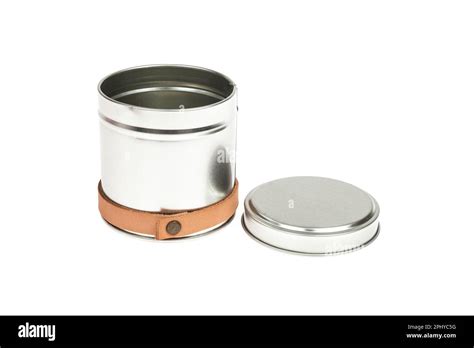 Metal Container With Lid, For Multiple Uses; Photo On White Background ...