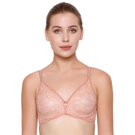 Triumph Amourette Charm Wired Non Padded Lacy Classic Bra Brown Buy