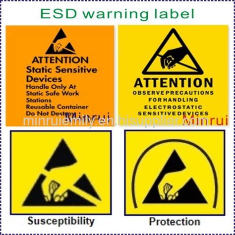 2x2 Inch Reusable ESD Sensitive Warning Labels From China Manufacturer