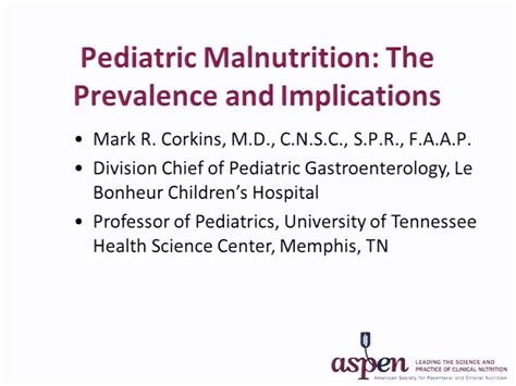 Pediatric Malnutrition Guidelines Understanding And Applying The