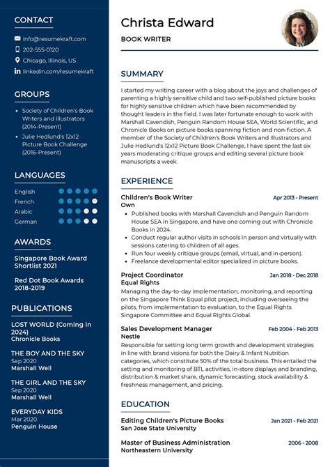 Writers Cv Template