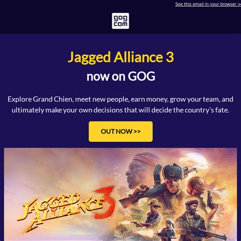 Jagged Alliance 3 Now On GOG Gog