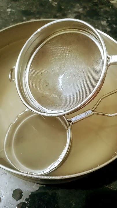 Tea Strainer Cleaning By Using Soda And Hot Water Keep Strainer Soda