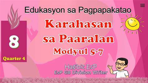 Karahasan Sa Paaralan Esp Grade 8 Esp8 Quarter Modyul 5 7 Esp8 Q4