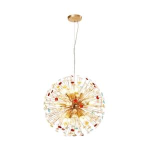 Rrtyo Barton Light Gold Modern Glam Sputnik Crystal Pendant Sphere