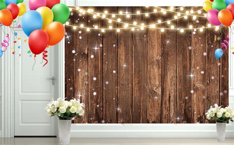 Amazon SJOLOON Rustic Vintage Backdrop Brown Wood Photo Backdrop