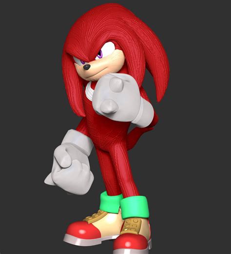 Knuckles - Sonic The Hedgehog 3D Print Model by lovemodel