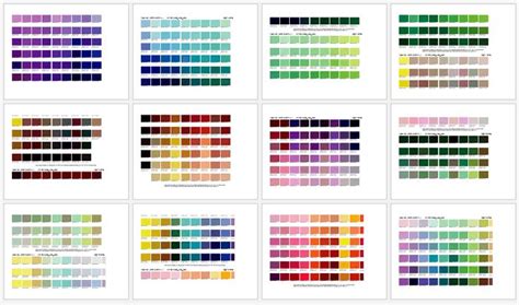 Free Printable Pantone Color Charts Word Pdf Pantone Color Chart