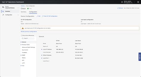 View Device Configuration History Cisco Iot Operations Dashboard