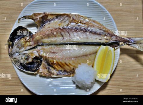 Japanese Home Cooking Dried And Grilled Aji Japanese Jack Mackerel