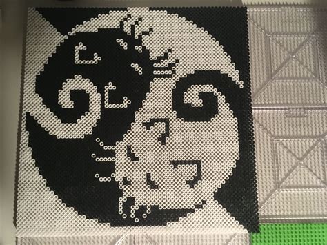 Tao Of Meow Cat Yin Ying Yang Made W Perler Beads Not My Original