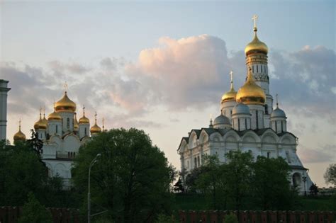 Golden Domes Of Kremlin Churches Free Stock Photo Public Domain Pictures