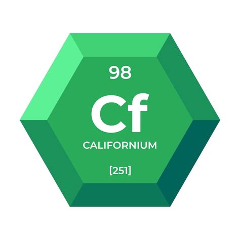 Premium Vector Californium Is Chemical Element Number 98 Of The