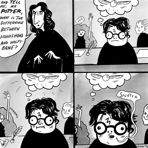 A Brutally Funny Set Of 5 Harry Potter Comics In Black And White Hilarious Images Daily