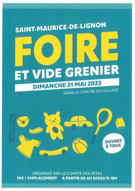 Actualit S Foire Et Vide Grenier Dimanche Mai Actualit