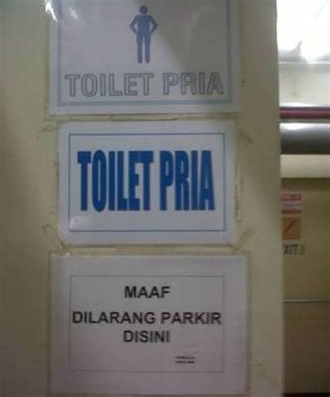 9 Tulisan Nyeleneh Di Depan Toilet Umum Bikin Gagal Paham