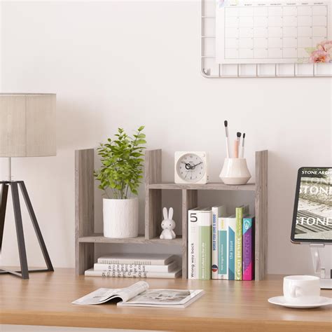 Desk Organizer Office Shelf with Storage - College Desk Shelf - Double H Plant Shelves ...