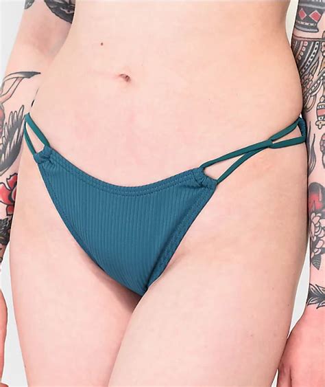 Damsel Amanda Green High Leg Bikini Bottom Zumiez