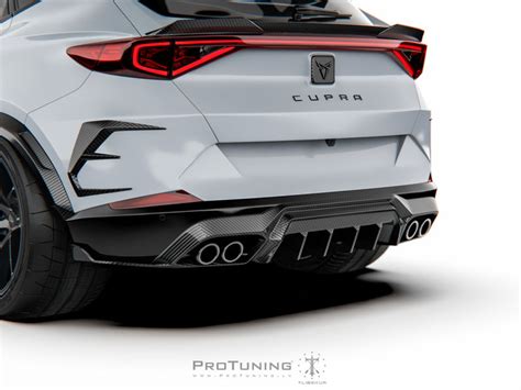 Carbon Fibre Rear Bumper Diffuser Valance For Cupra Formentor Se In